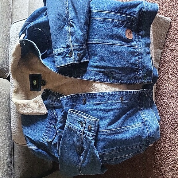 Vintage John Deere denim and fleece jacket!! - Picture 1 of 5
